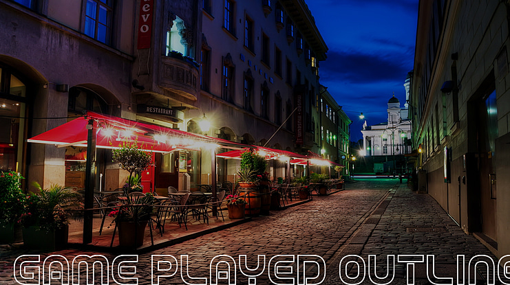 Game Played Outline Font Family