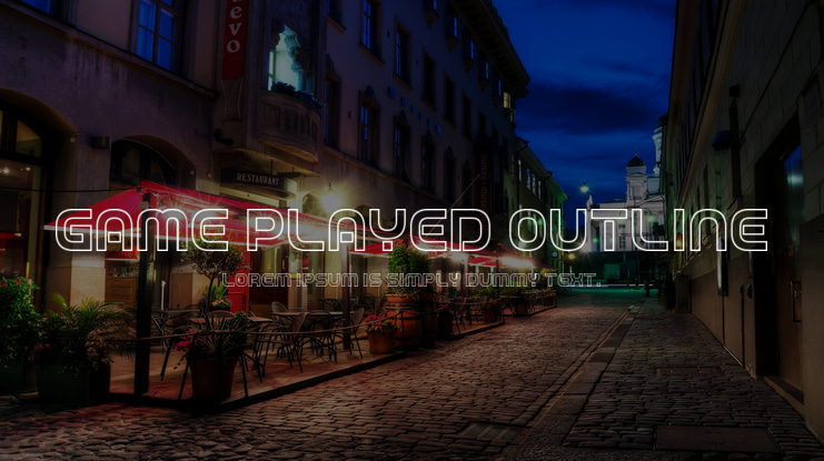 Game Played Outline Font Family