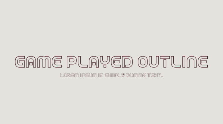 Game Played Outline Font Family