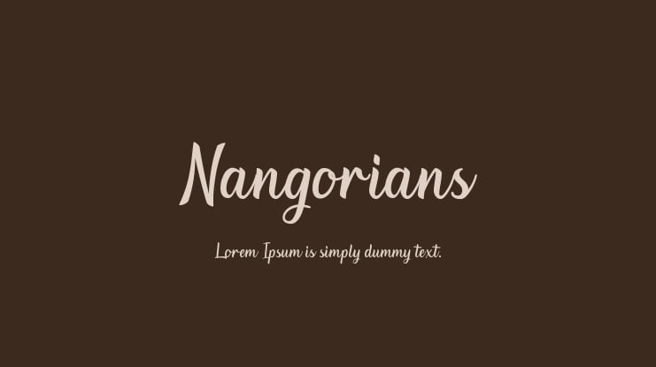 Nangorians Font