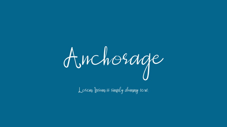 Anchorage Font