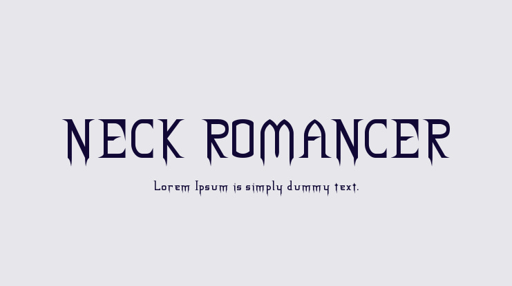 NECK ROMANCER Font