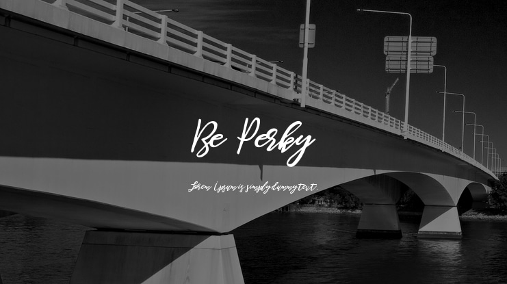 Be Perky Font