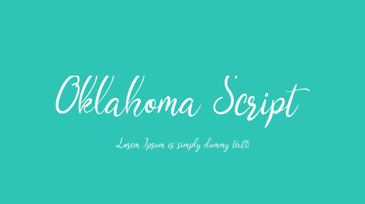 Oklahoma Script Font