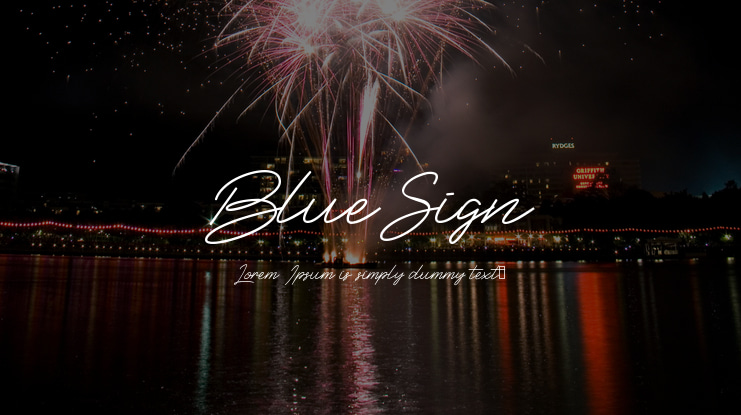 BlueSign Font Family