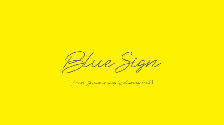 BlueSign Font Family