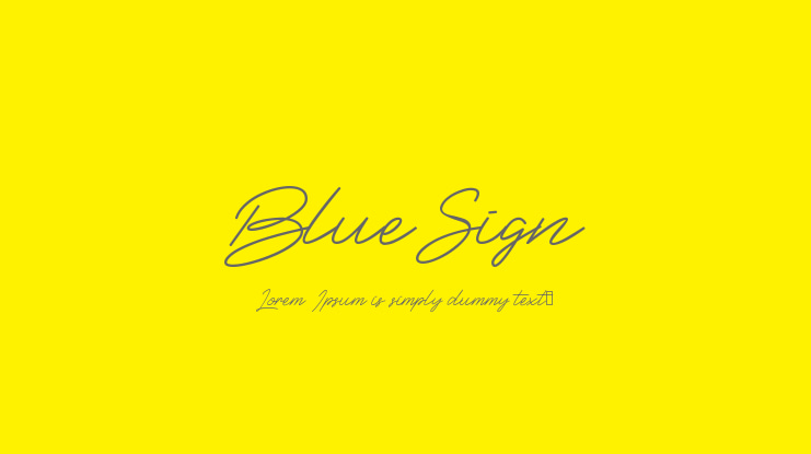 BlueSign Font Family