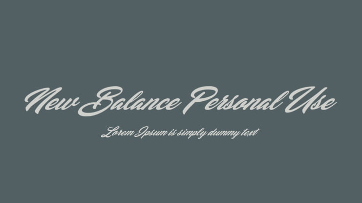 New Balance Personal Use Font