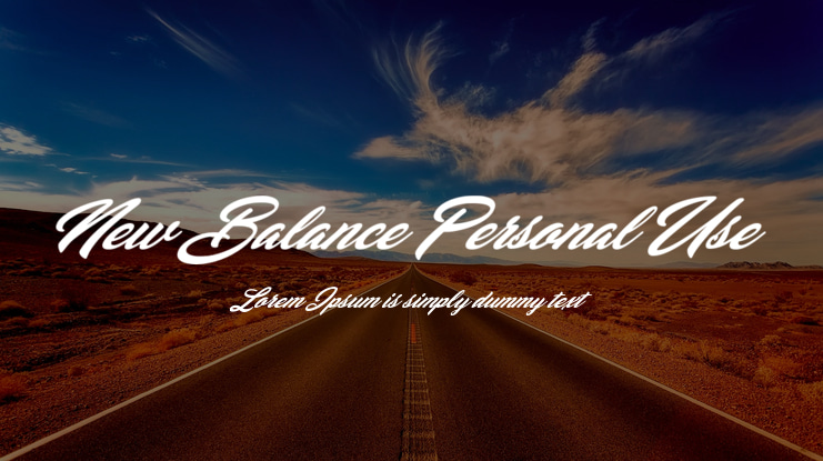 New Balance Personal Use Font