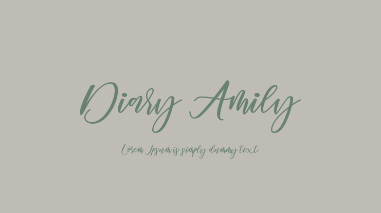 Diary Amily Font Family