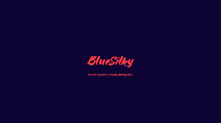 BlueSilky Font Family