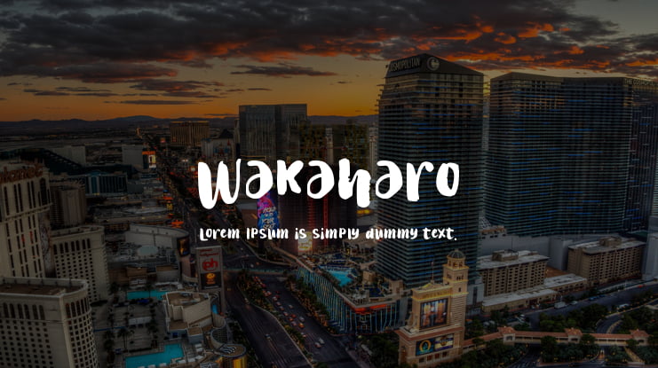 Wakaharo Font