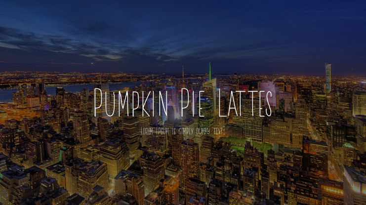 Pumpkin Pie Lattes Font