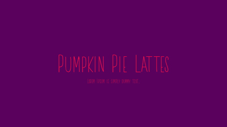 Pumpkin Pie Lattes Font