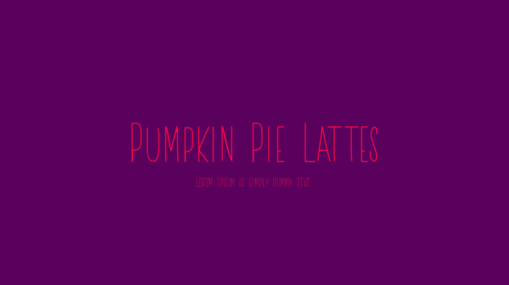 Pumpkin Pie Lattes Font