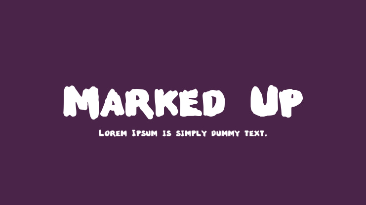 Marked Up Font