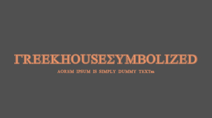 GreekHouseSymbolized Font