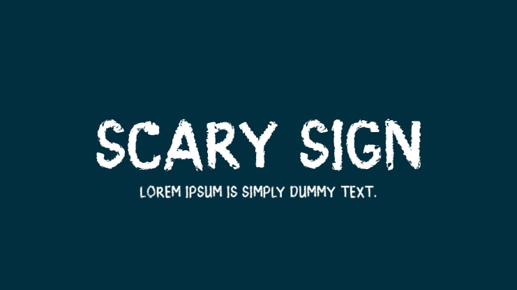 Scary Sign Font Family