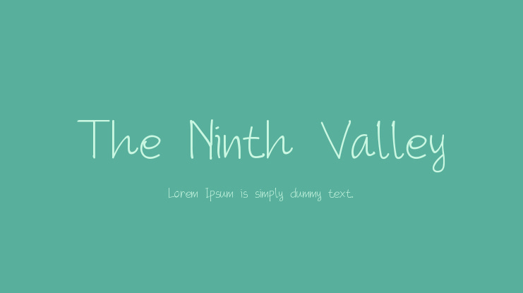 The Ninth Valley Font