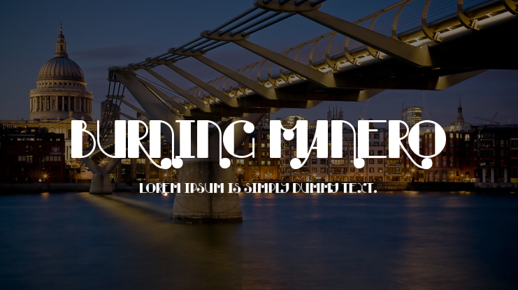 Burning Manero Font