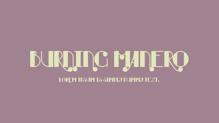 Burning Manero Font