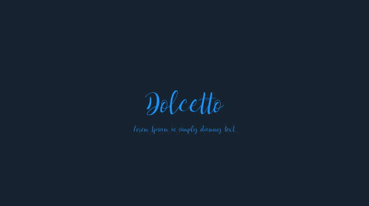 Dolcetto Font Family