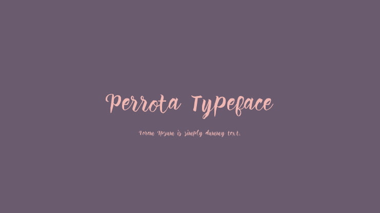 Perrota Typeface Font Family