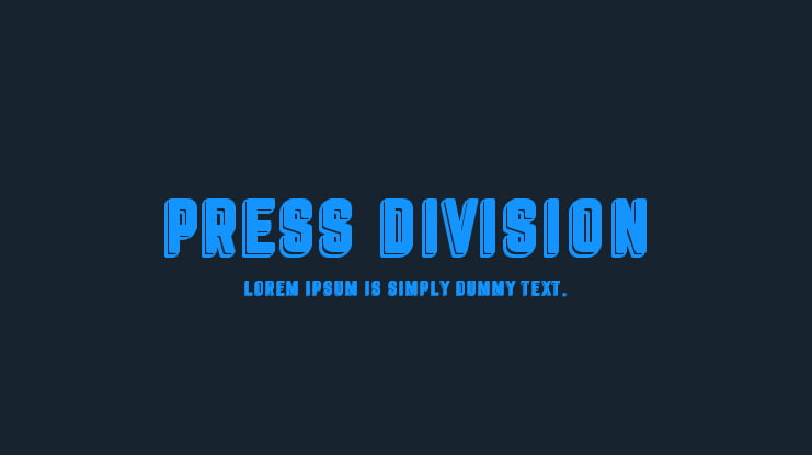 press division Font