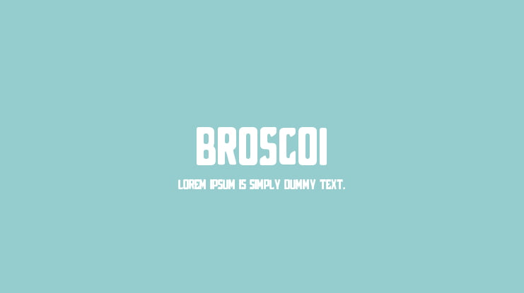 Broscoi Font