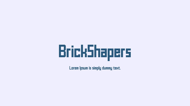 BrickShapers Font