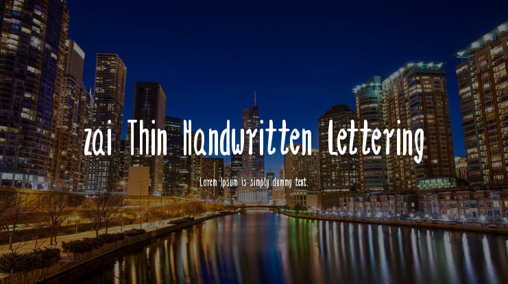 Thin Handwritten Lettering Font