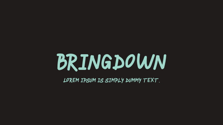 BRINGDOWN Font