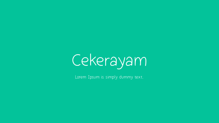 Cekerayam Font