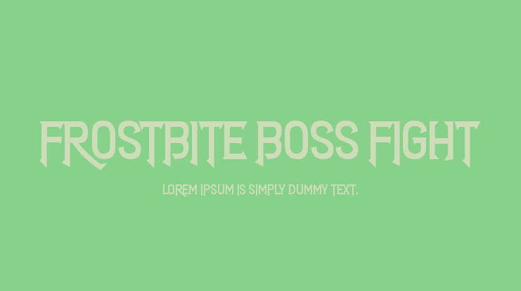 Frostbite Boss Fight Font