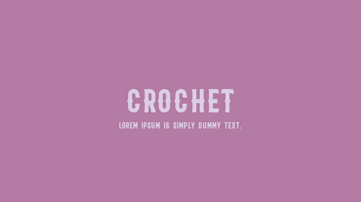 Crochet Font
