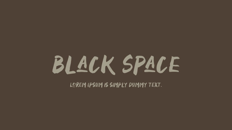 Black Space Font