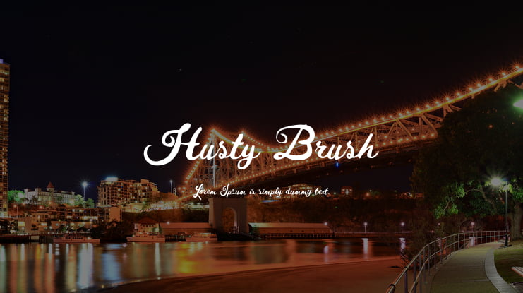 Husty Brush Font