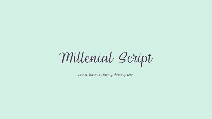 Millenial Script Font Family