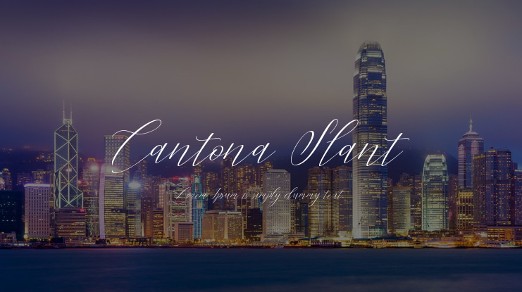 Cantona Slant Font Family
