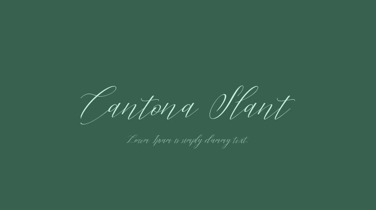 Cantona Slant Font Family