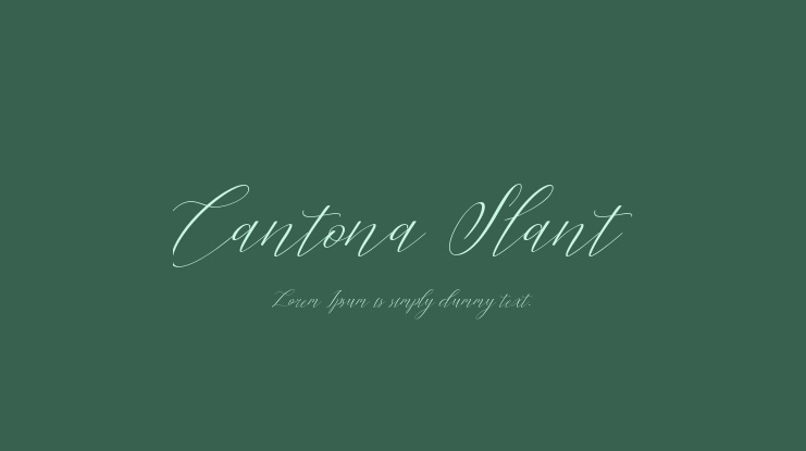 Cantona Slant Font Family