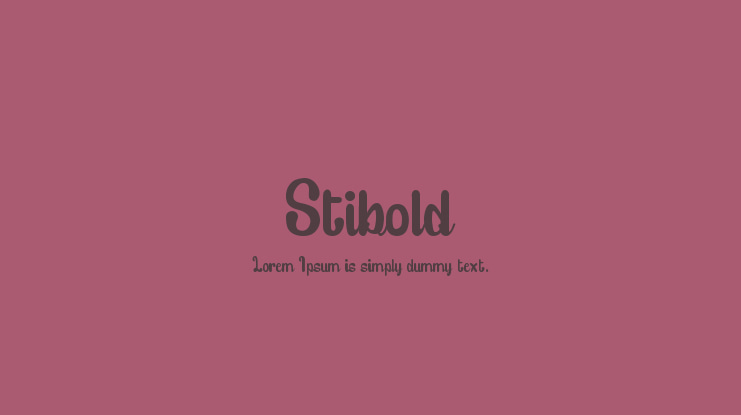 Stibold Font