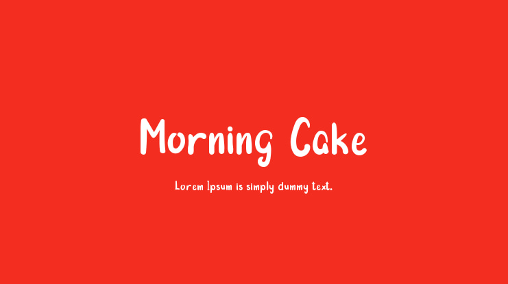 Morning Cake Font