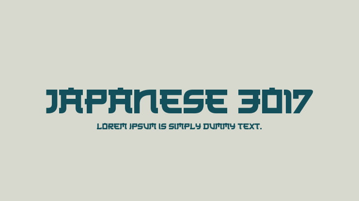Japanese 3017 Font Family