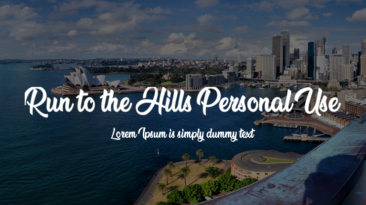 Run to the Hills Personal Use Font