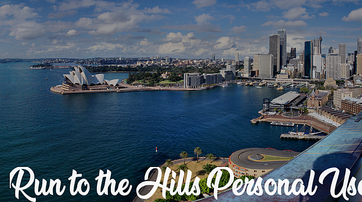 Run to the Hills Personal Use Font