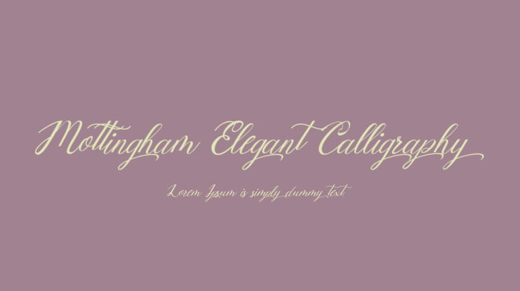 Mottingham Elegant Calligraphy Font