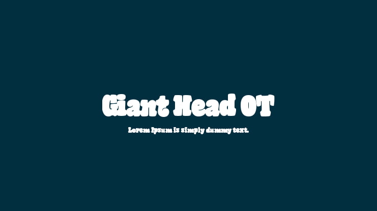 Giant Head OT Font Family