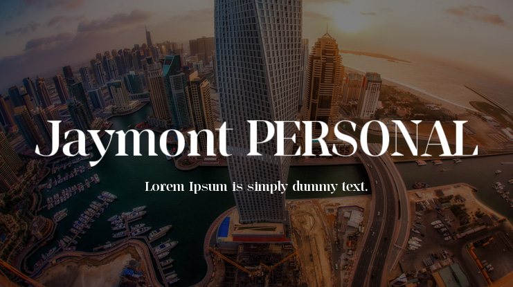 Jaymont PERSONAL Font Family