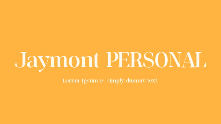 Jaymont PERSONAL Font Family